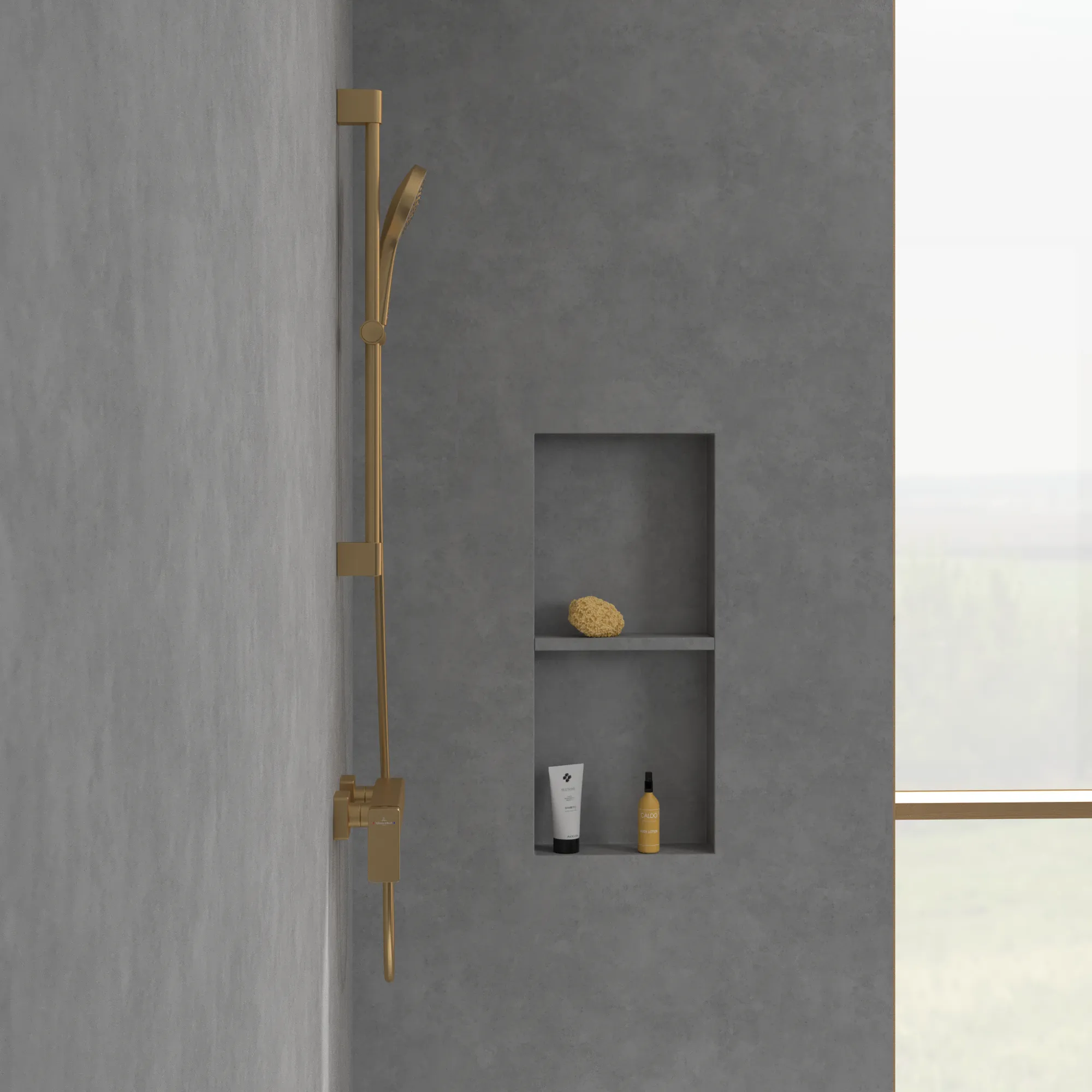 Einhand-Duscharmatur „Subway 3.0“ 4,3 cm in Brushed Gold Einhand-Duscharmatur „Subway 3.0“ 4,3 cm in Brushed Gold