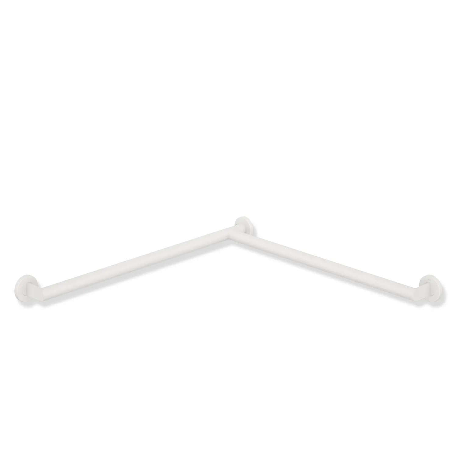 HEWI Haltegriff Ausführung rechts „System 900“ in Signalweiß matt, Befestigung verdeckt HEWI Haltegriff Ausführung rechts „System 900“ in Signalweiß matt, Befestigung verdeckt