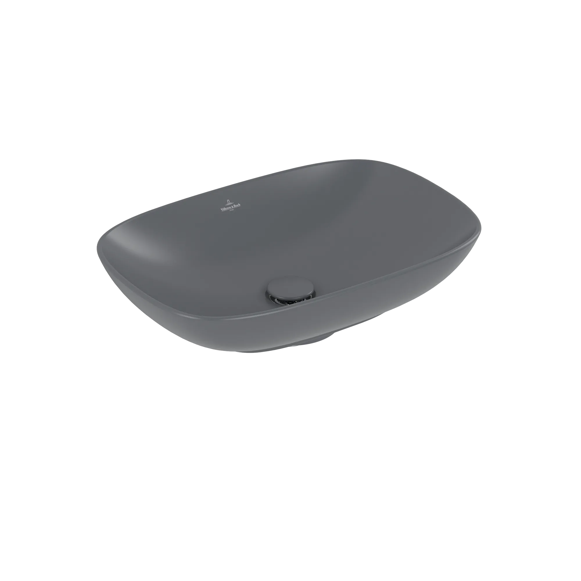 Villeroy & Boch Loop & Friends Aufsatzwaschbecken 560x380mm Rechteck Graphite CeramicPlus