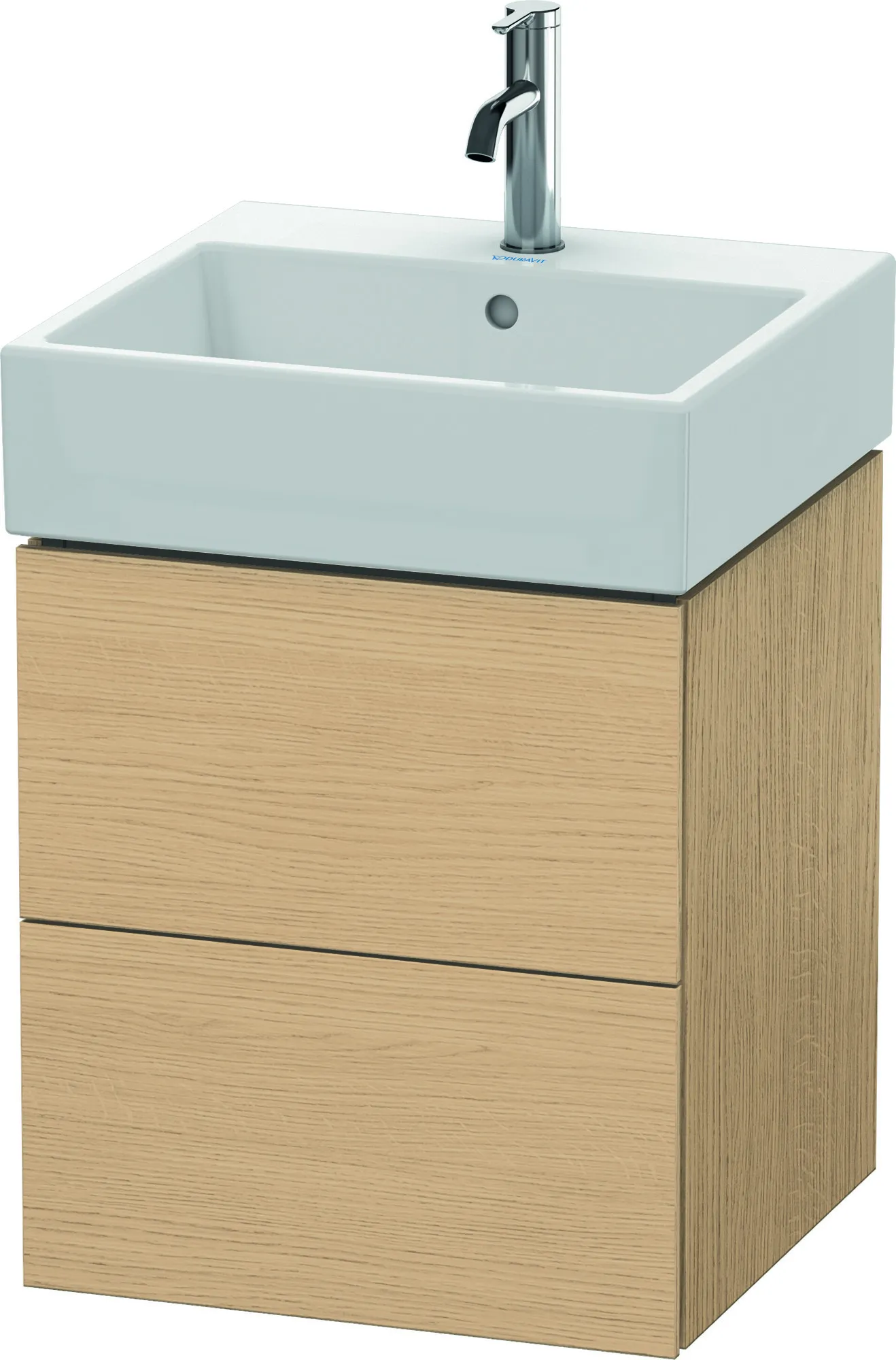 Duravit Waschtischunterschrank wandhängend „L-Cube“ 48,4 × 54,4 × 45,9 cm Eiche Natur