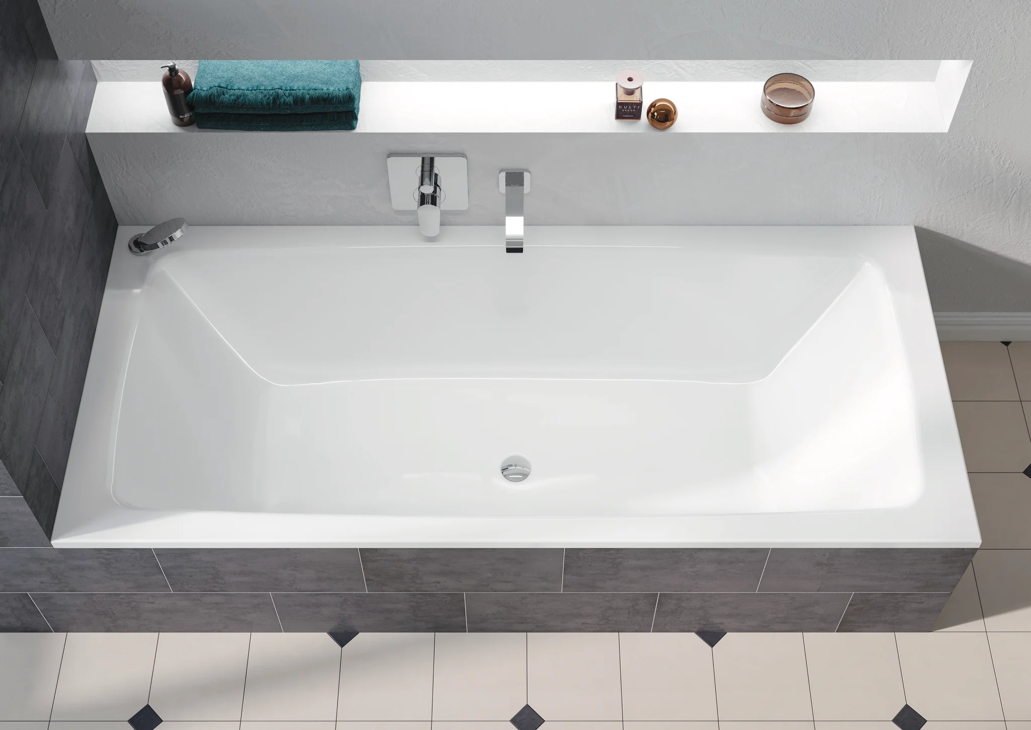 Kaldewei CAYONO DUO Badewanne, 1800x800 mm, bahamabeige, mit Griffloch, Antislip