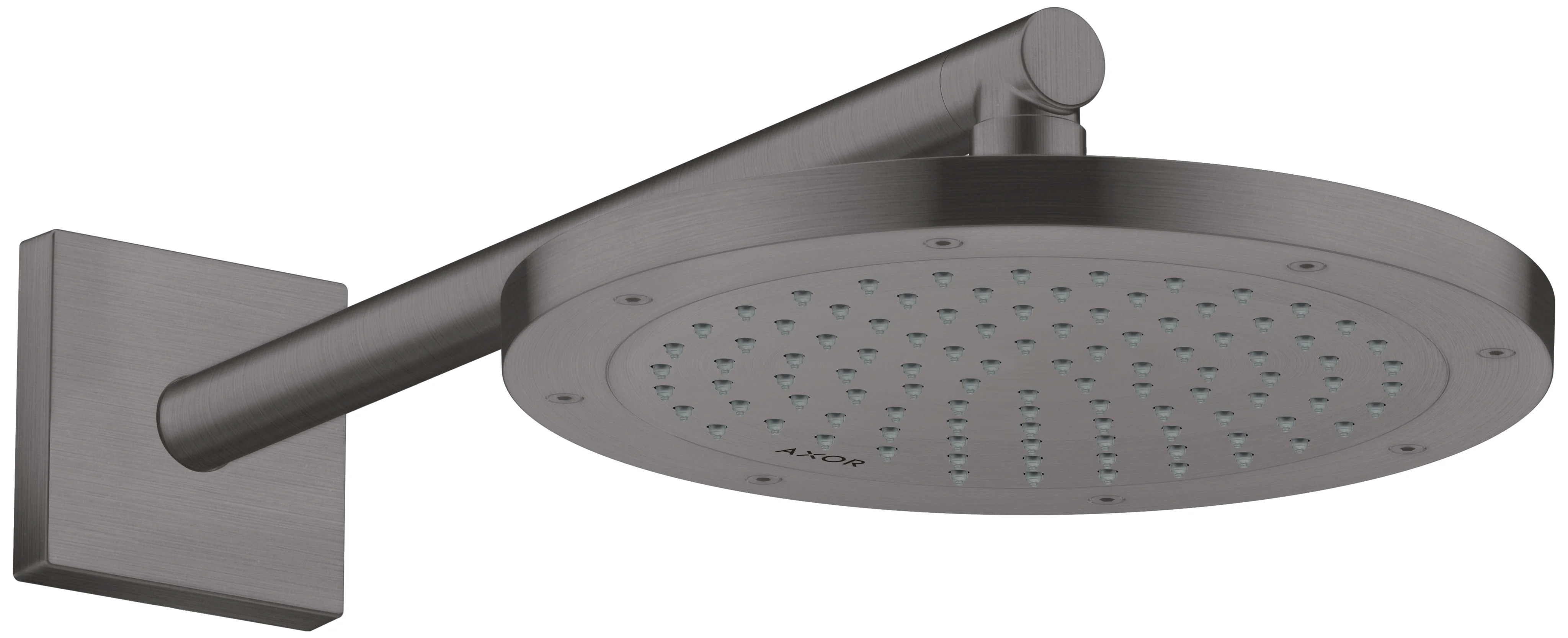 Hansgrohe AXOR ShowerSolutions Kopfbrause 245 1jet EcoSmart+ Brushed Black Chrome, 245 mm, verstellbarer Winkel, abnehmbar zur Reinigung Hansgrohe AXOR ShowerSolutions Kopfbrause 245 1jet EcoSmart+ Brushed Black Chrome, 245 mm, verstellbarer Winkel, abnehmbar zur Reinigung