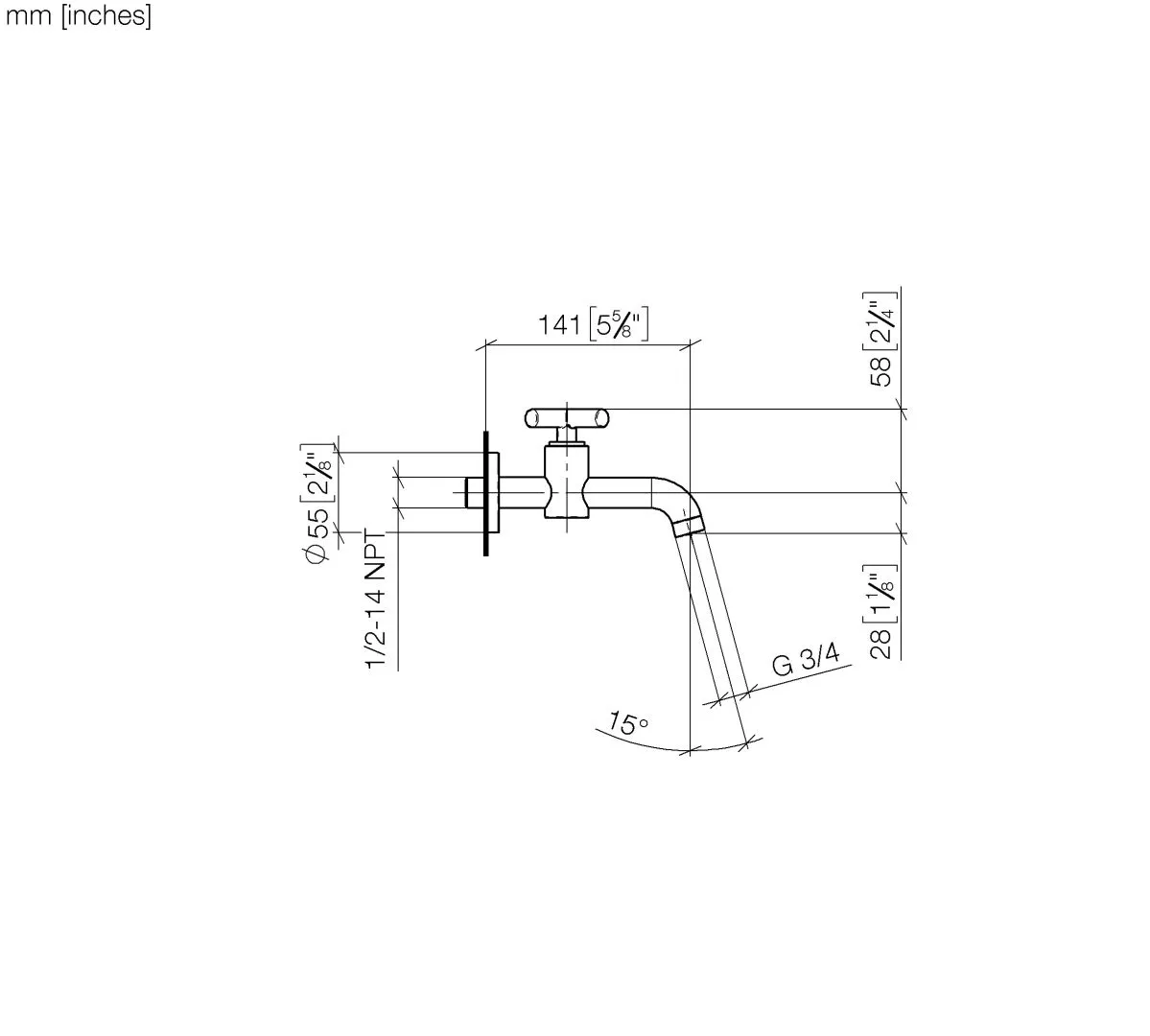 Wandventil Kaltwasser ohne Ablaufgarnitur TARA Chrom 30010892 Wandventil Kaltwasser ohne Ablaufgarnitur TARA Chrom 30010892
