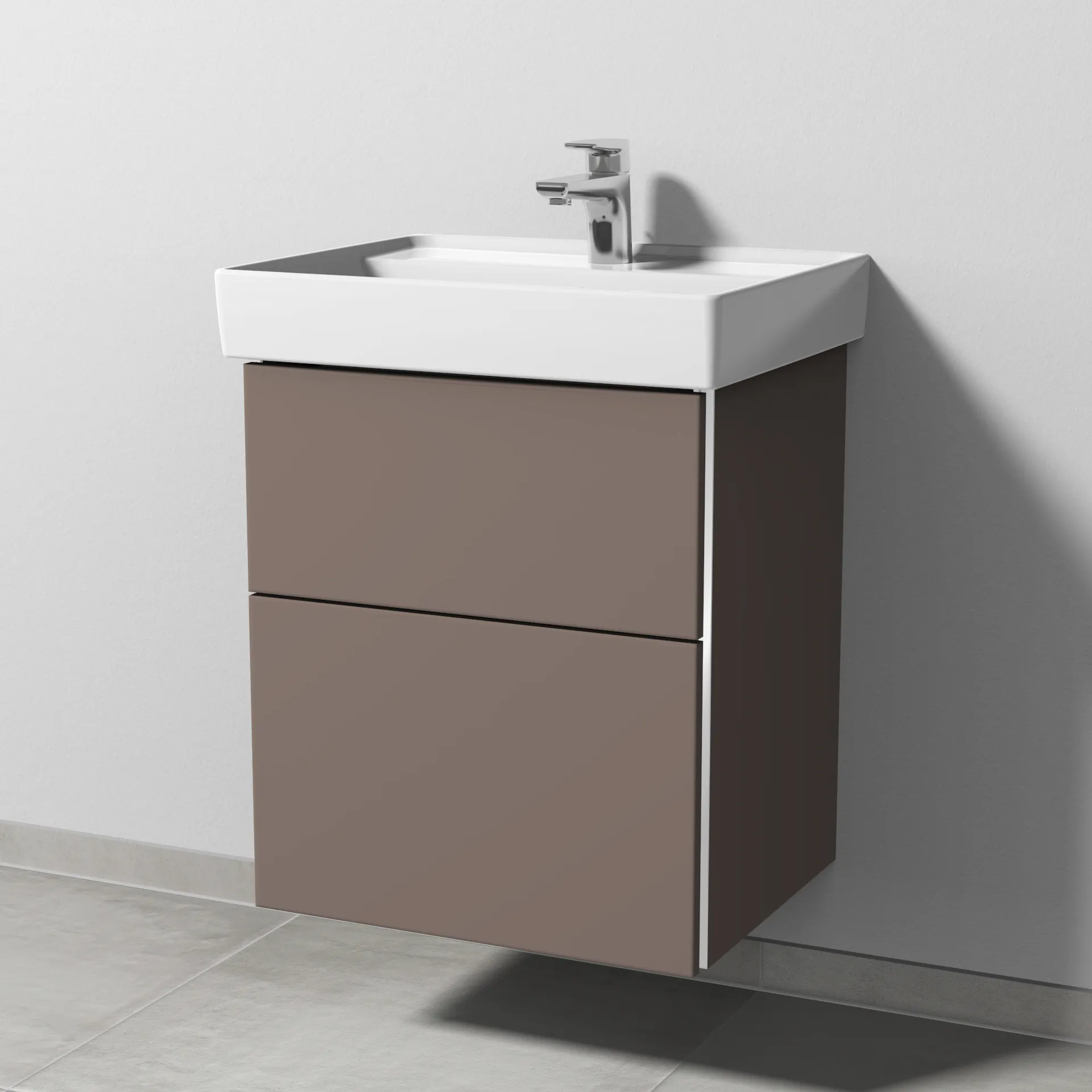 Sanipa Waschtischunterschrank „3way“ 500 × 588 × 417 mm in Taupe (matt) Sanipa Waschtischunterschrank „3way“ 500 × 588 × 417 mm in Taupe (matt)