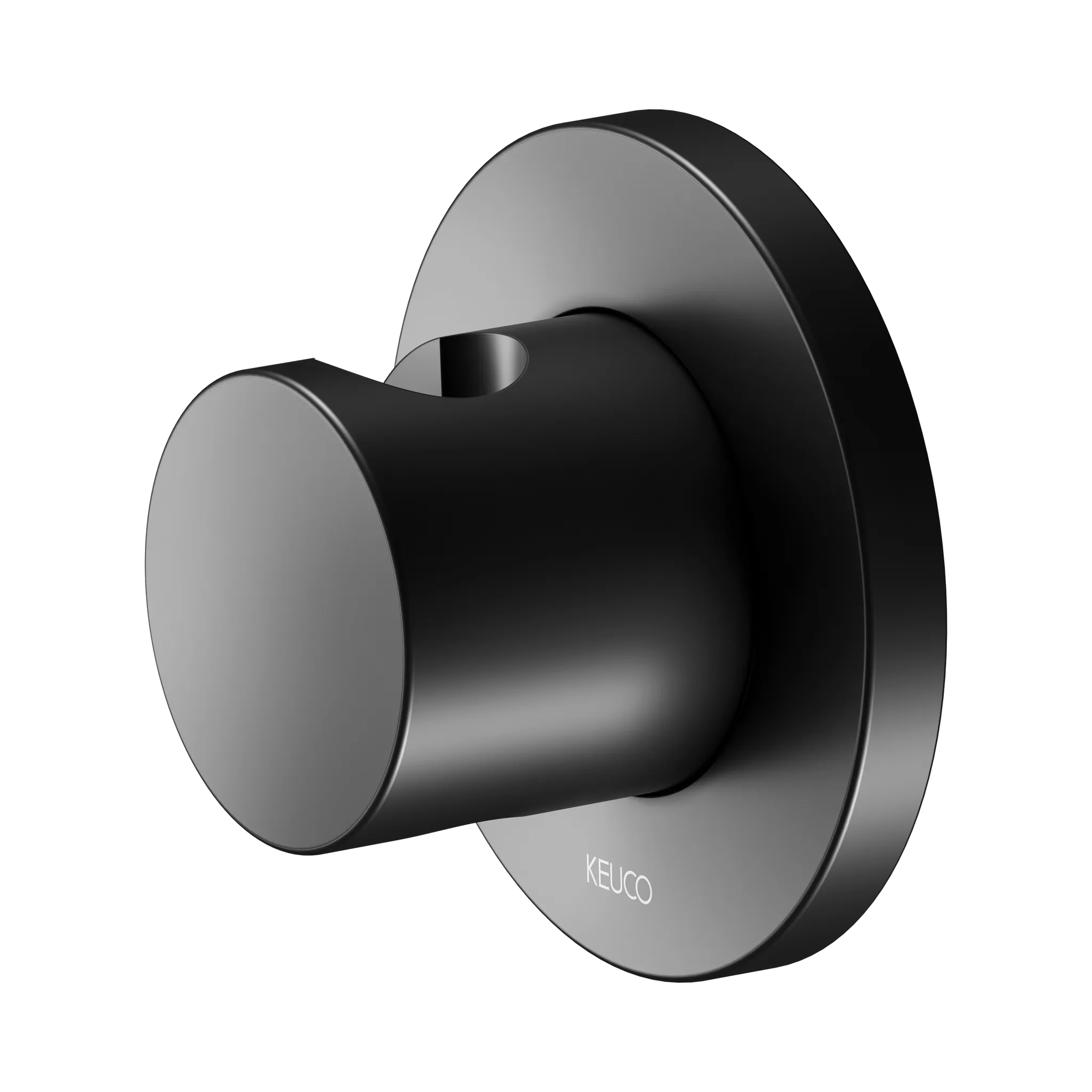 KEUCO IXMO Brausehalter rund schwarz matt