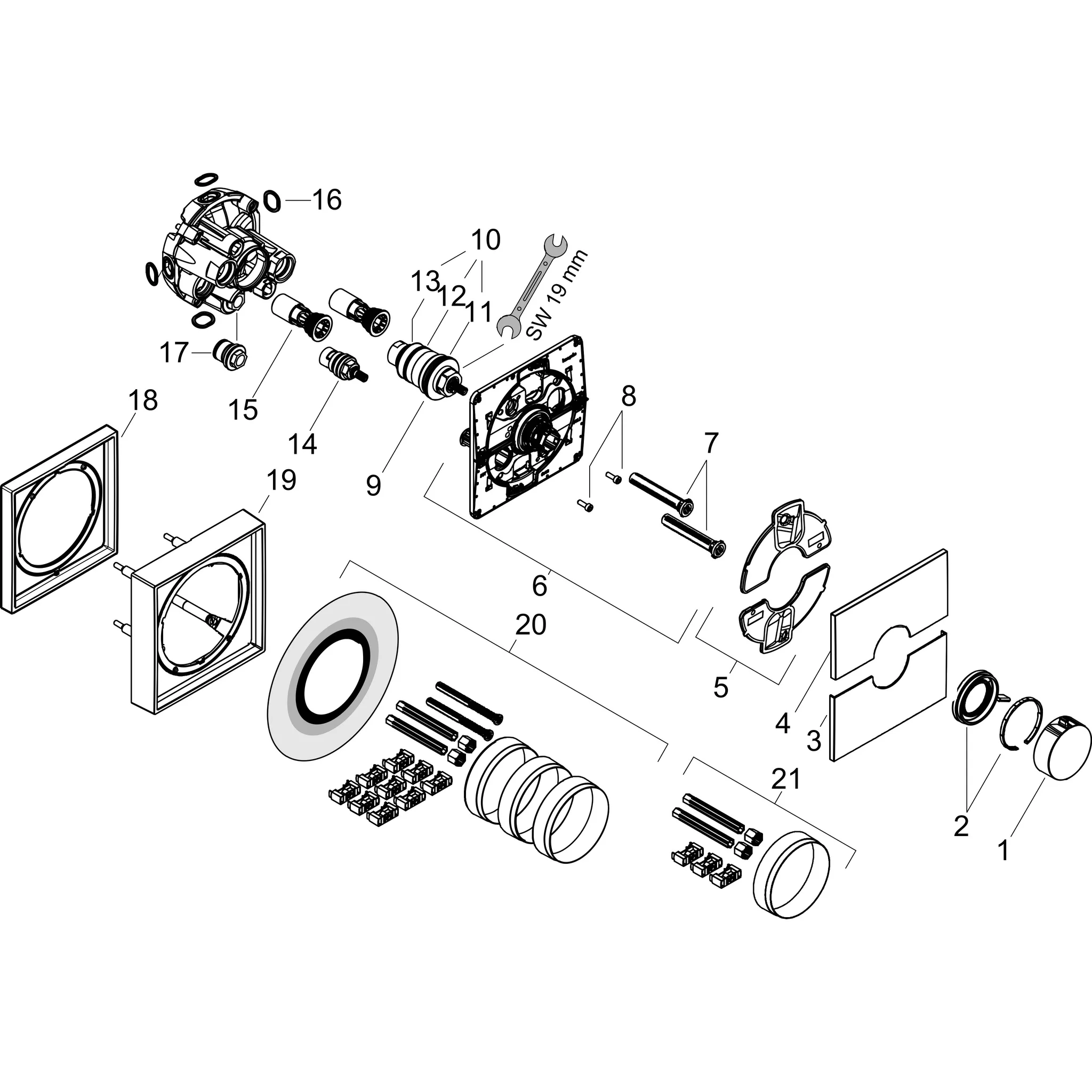 ShowerSelect Comfort E Thermostat Unterputz Chrom ShowerSelect Comfort E Thermostat Unterputz Chrom