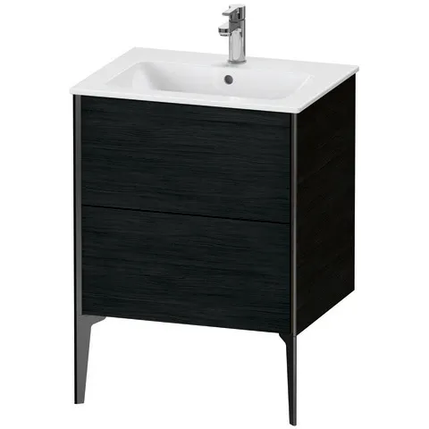 Duravit Waschtischunterschrank bodenstehend „XViu“ 61 × 59,4 × 48 cm in Eiche Schwarz