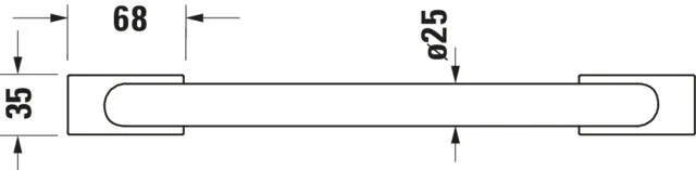 Duravit Badewannengriff „Karree“ in chrom Duravit Badewannengriff „Karree“ in chrom