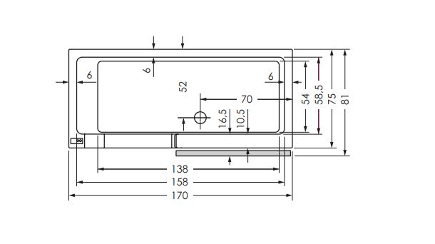 repaBAD Duschbadewanne links, Ecke „Easy-In“ 170 × 75 cm