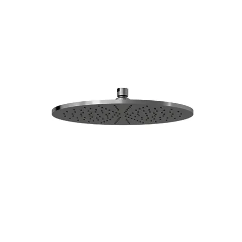Kludi A-QA Tellerkopfbrause 300 mm Brushed Gunmetal - 1 Strahlart mit Kalkschnellreinigung, Kugelgelenk und Siebdichtung