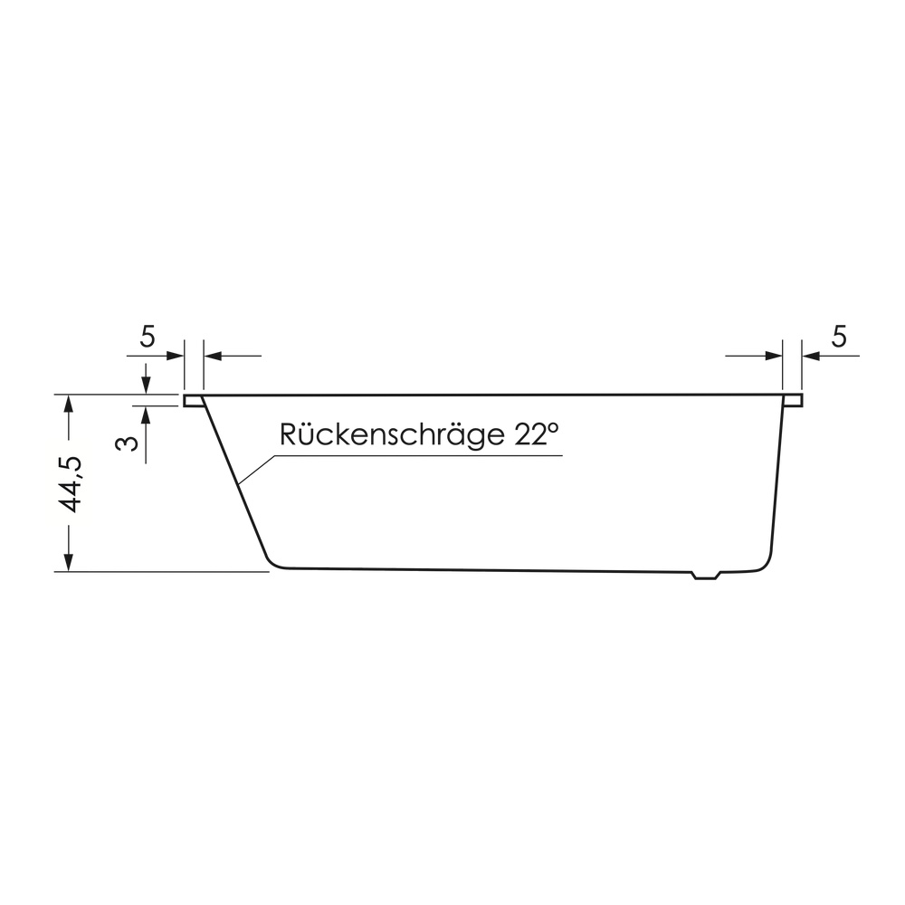 repaBAD Badewanne „Kampen“ trapez 1600 × 750 mm, Fußablauf, rechts in Weiß repaBAD Badewanne „Kampen“ trapez 1600 × 750 mm, Fußablauf, rechts in Weiß