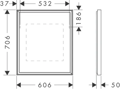 Xarita E Spiegel mit LED-Beleuchtung 600/50 IR Sensor Mattweiß Xarita E Spiegel mit LED-Beleuchtung 600/50 IR Sensor Mattweiß