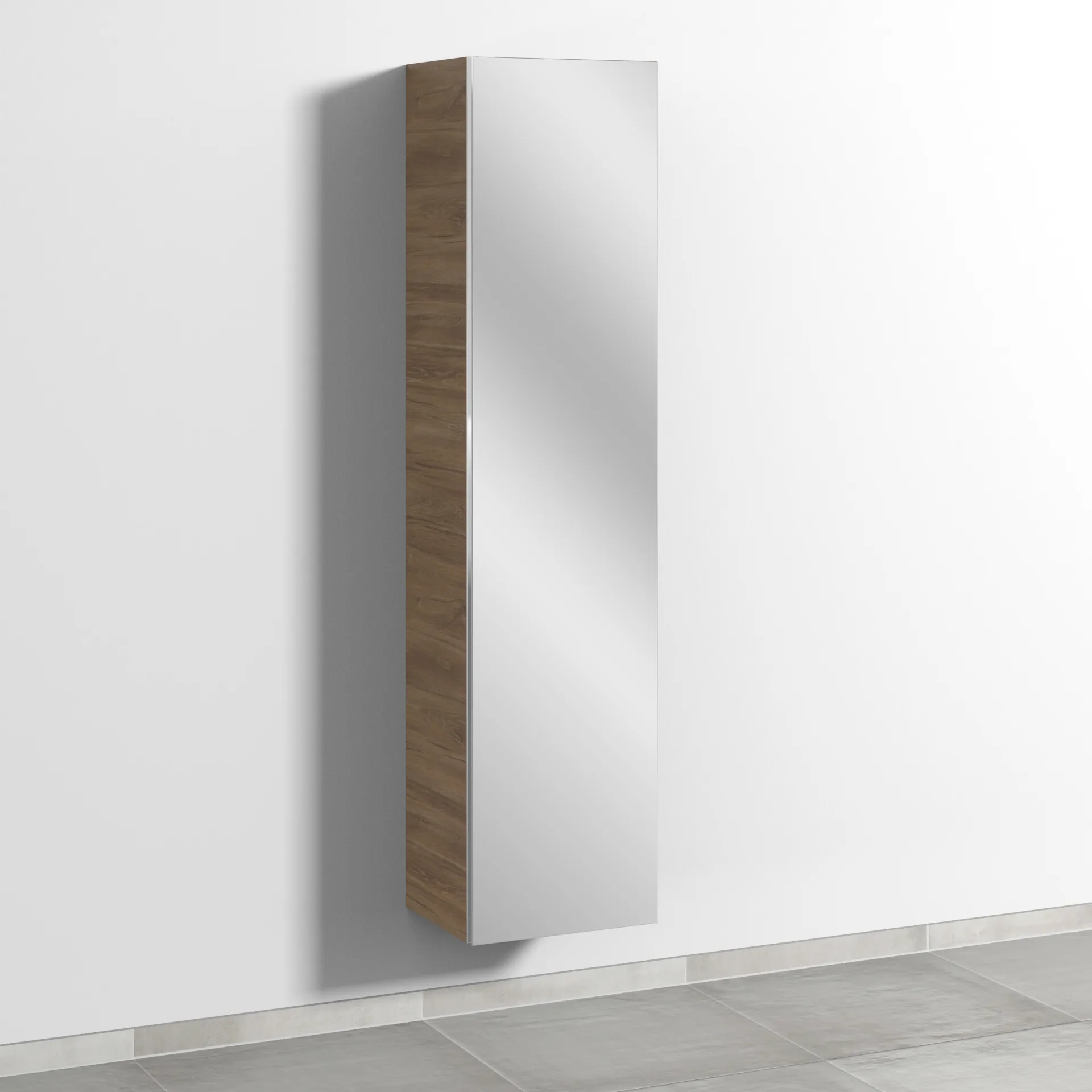 Hochschrank Spiegeltür rechts 3way (BR153) 1700x400x336 Anthrazit-Matt