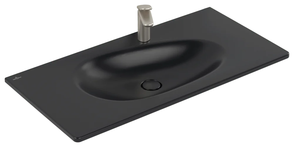 Villeroy & Boch Antao Schrankwaschtisch 1000x500mm, Rechteck, TitanCeram, Pure Black CeramicPlus