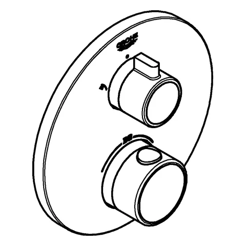 Thermostat-Brausebatterie Grohtherm 24076, mit integrierter 2-Wege-Umstellung, Fertigmontageset für Rapido SmartBox, chrom Thermostat-Brausebatterie Grohtherm 24076, mit integrierter 2-Wege-Umstellung, Fertigmontageset für Rapido SmartBox, chrom