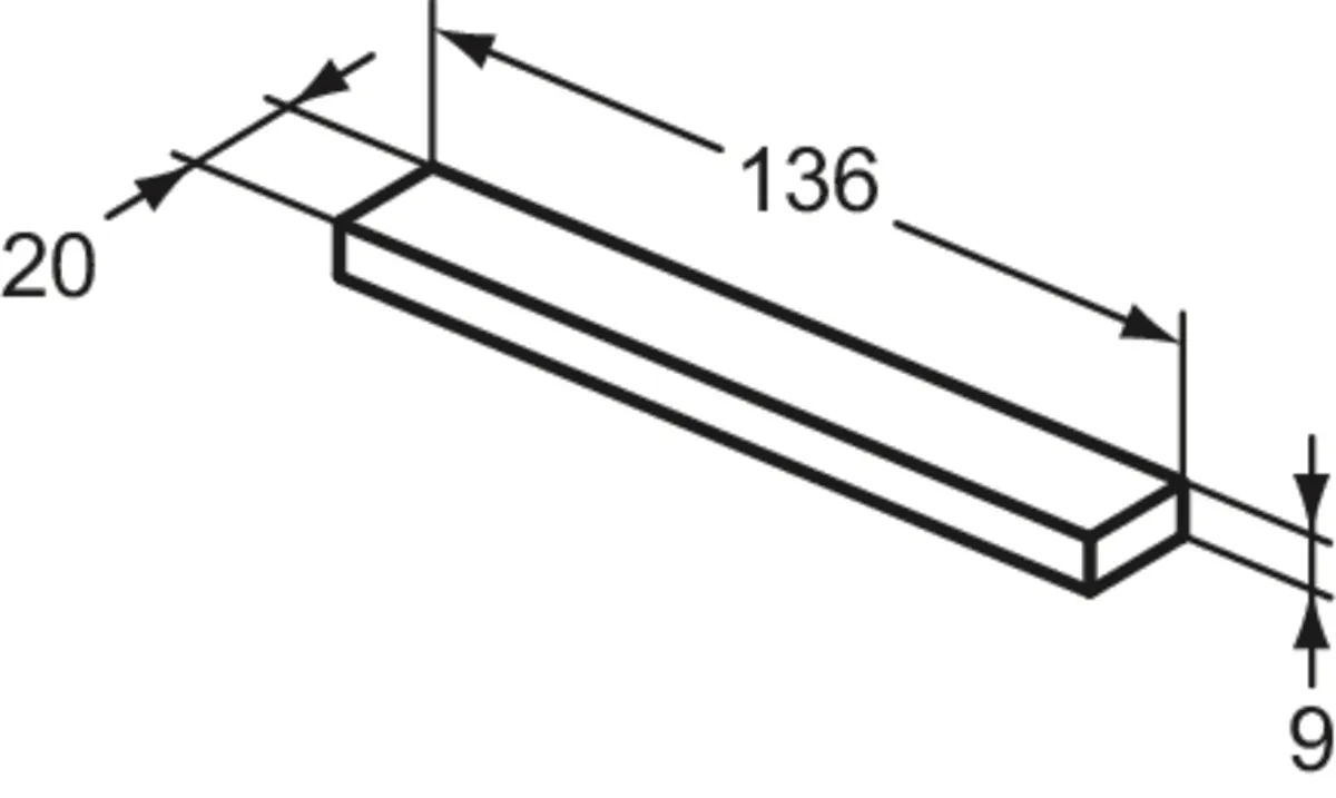 Ideal Standard Möbelgriff i.life 136mm Chrom Ideal Standard Möbelgriff i.life 136mm Chrom