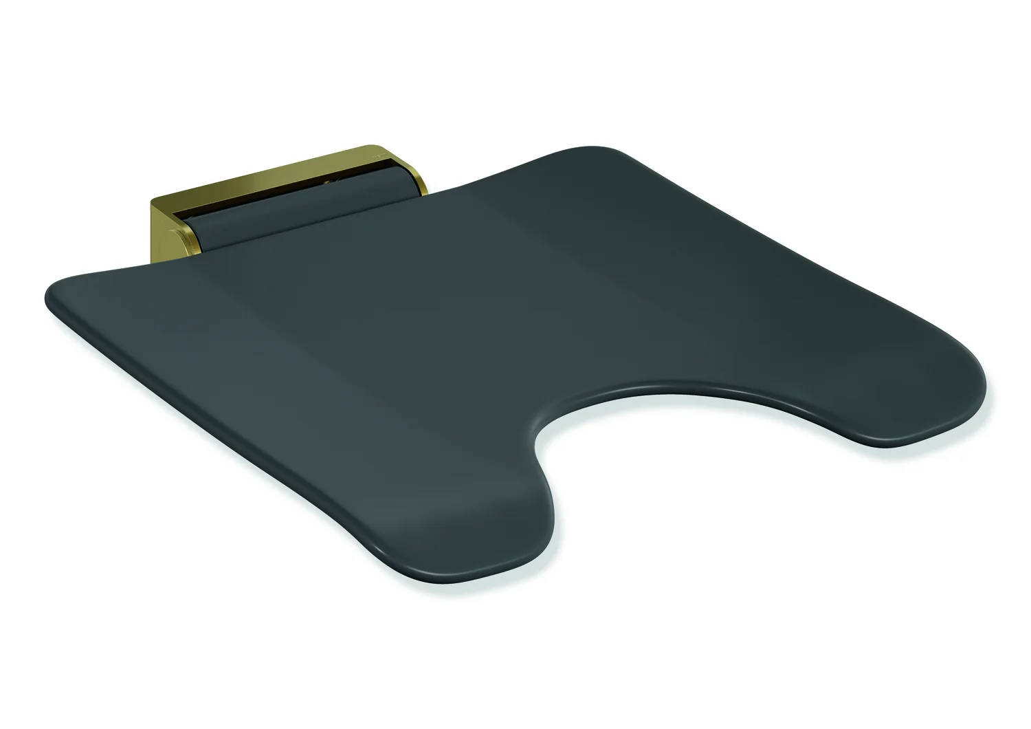 HEWI Mobiler Klappsitz System 900, PVD-beschichtet, Sitzfläche 450x450 mm, Höhe 112 mm, Farbe Gold gebürstet