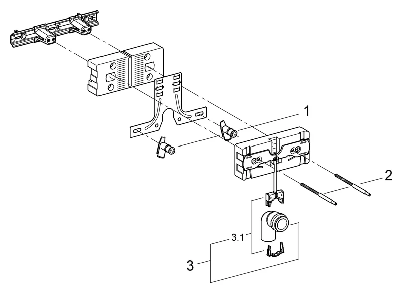 Bidet-Element Uniset 37578_1, schalldämmendes EPS-Modul zum Ummauern