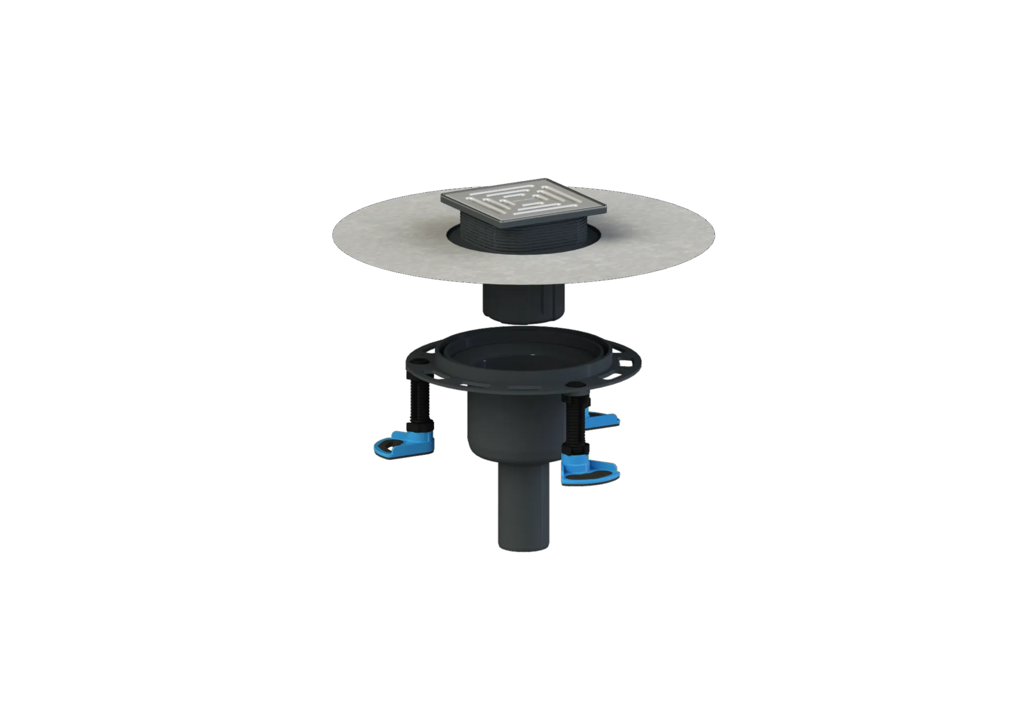 Bodenablauf DallDrain Select senkr., DN50/DN100, 120x120mm Bodenablauf DallDrain Select senkr., DN50/DN100, 120x120mm