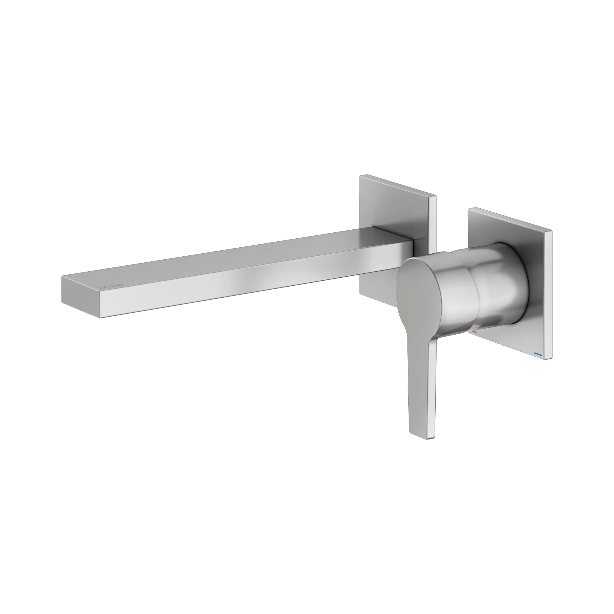 KEUCO EDITION 11 Einhebel-Waschtischmischer Unterputz 2 Loch Wandmontage 197 mm Edelstahl-finish