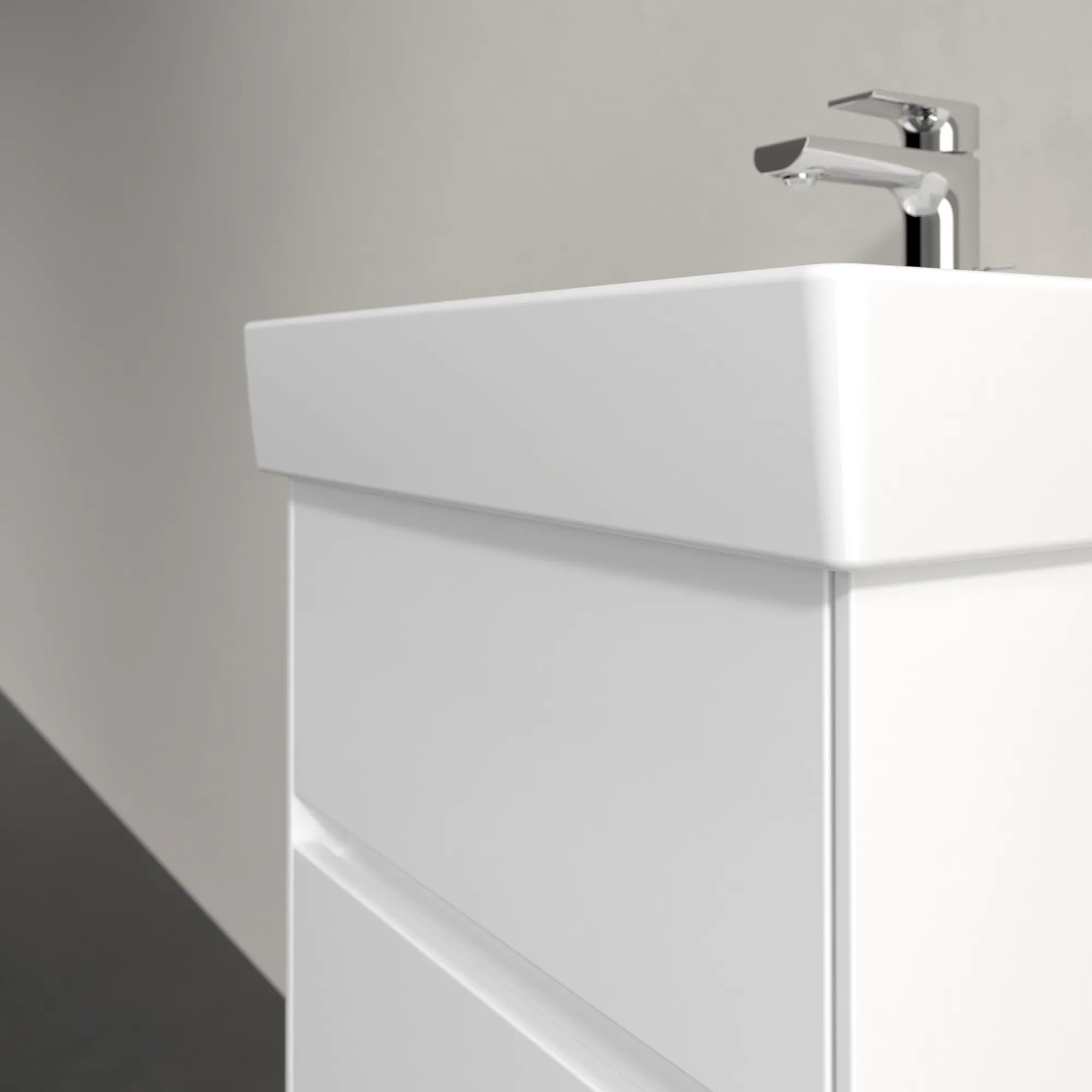 Villeroy & Boch Waschtischunterschrank „Collaro“ 460 × 546 × 374 mm Glossy White, für Becken mittig, ohne Beleuchtung