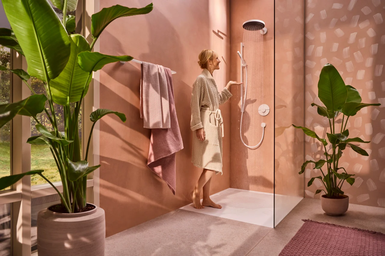 Hansgrohe ShowerSelect Comfort S Thermostat Unterputz, Mattweiß, 2 Verbraucher, einfache Installation, Sicherheitssperre bei 40°C