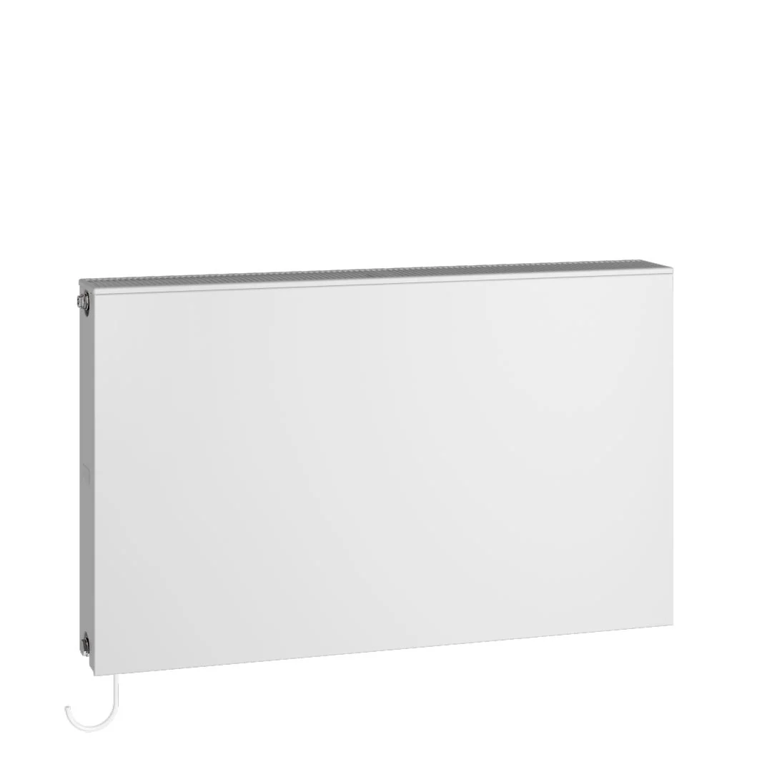 Flachheizkörper x-flair Plan-K Austausch Typ 22, HxLxT: 559x1005x102 mm, Farbe: Weiß RAL 9016 seidenglanz, Nabenabstand: 500 mm, 10 bar, Abdeckung: mit, Wärmeleistung 45/35-20: 646 Watt, Bohrkonsole