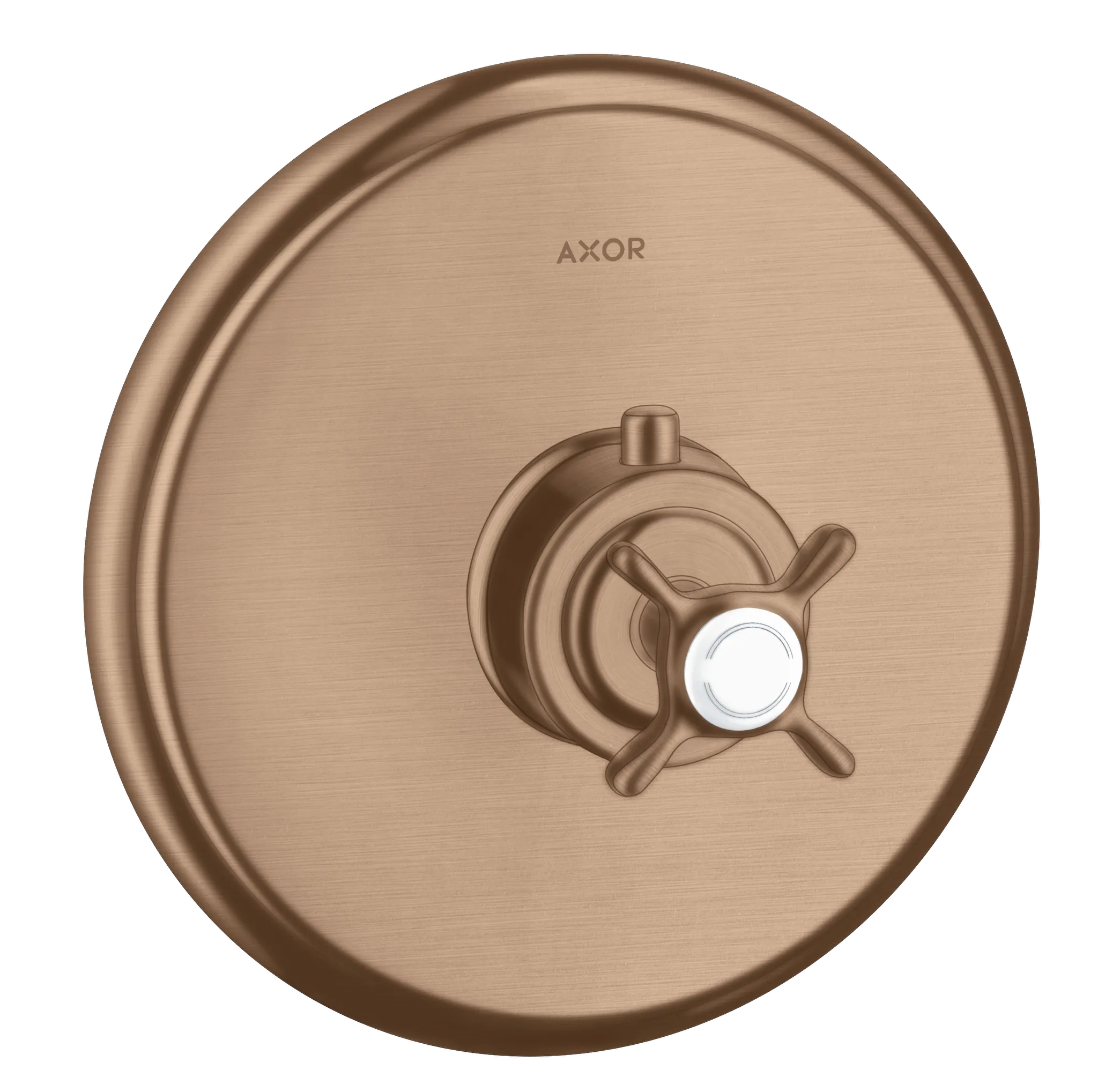 Hansgrohe AXOR Montreux Thermostat HighFlow Unterputz mit Kreuzgriff, Brushed Red Gold Hansgrohe AXOR Montreux Thermostat HighFlow Unterputz mit Kreuzgriff, Brushed Red Gold