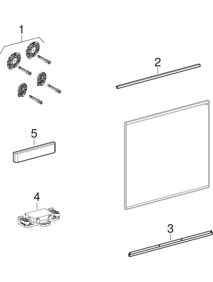 Geberit Spiegel „Option“ in schwarz matt / pulverbeschichtet matt