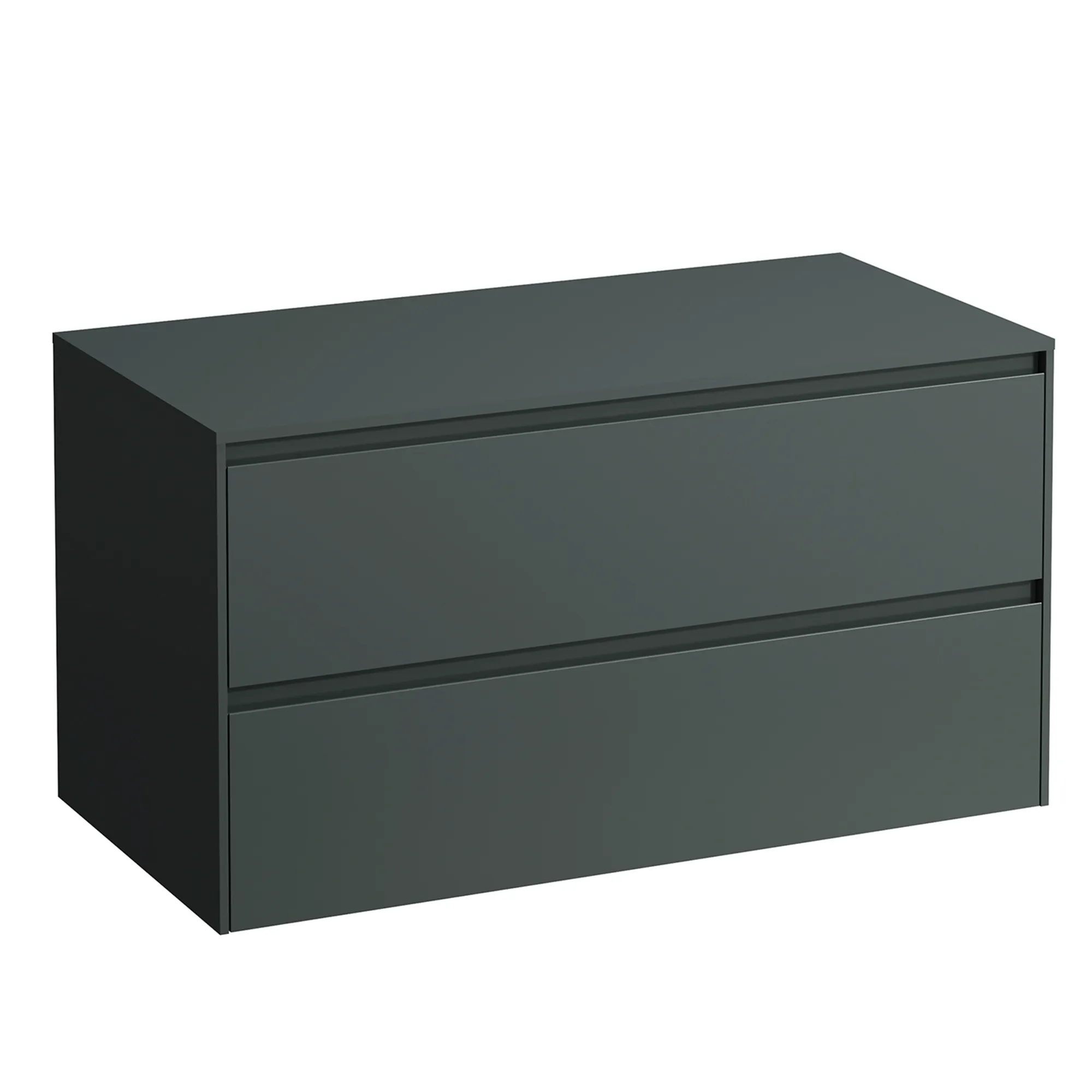 Waschtischunterbau+Waschtischplatte (Schubladenelement) LANI 493x985x527 ohne Ausschnitt Abdeckplatte 12 mm, mit 2 Schubladen integrierter Griffleiste