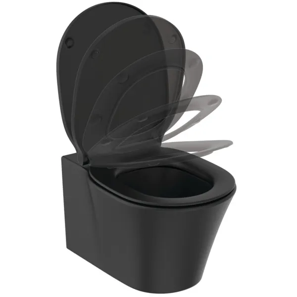 Ideal Standard Connect Air Wand-Tiefspül-WC-Kombipaket Connect Air, AQUABLADE, mit Softclosing, 360x540mm, Schwarz Ideal Standard Connect Air Wand-Tiefspül-WC-Kombipaket Connect Air, AQUABLADE, mit Softclosing, 360x540mm, Schwarz