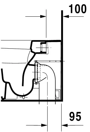 Stand-Tiefspül-WC back to wall „DuraStyle“ 37 × 40 × 57,5 cm