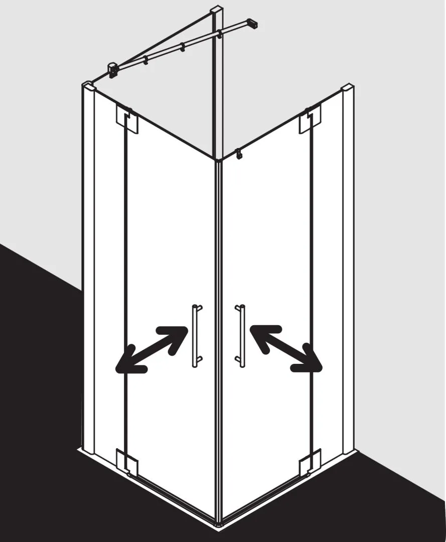 PASA XP PXEPL Eckeinstieg 2-teilig (Pendeltüren mit Festfeldern) - Halbteil links, Höhe 2000 mm, Wanneneinbaumaß 1180-1210 mm, Breitenverstellmaß 1170-1200 mm, Glasaußenkante 1155-1185 mm, Farbe Silber Mattglanz, Glas ESG Klar PASA XP PXEPL Eckeinstieg 2-teilig (Pendeltüren mit Festfeldern) - Halbteil links, Höhe 2000 mm, Wanneneinbaumaß 1180-1210 mm, Breitenverstellmaß 1170-1200 mm, Glasaußenkante 1155-1185 mm, Farbe Silber Mattglanz, Glas ESG Klar