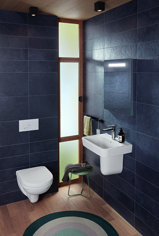 Wand- Tiefspül-WC Compact „O.novo“ 36 × 34 cm, mit Spülrand