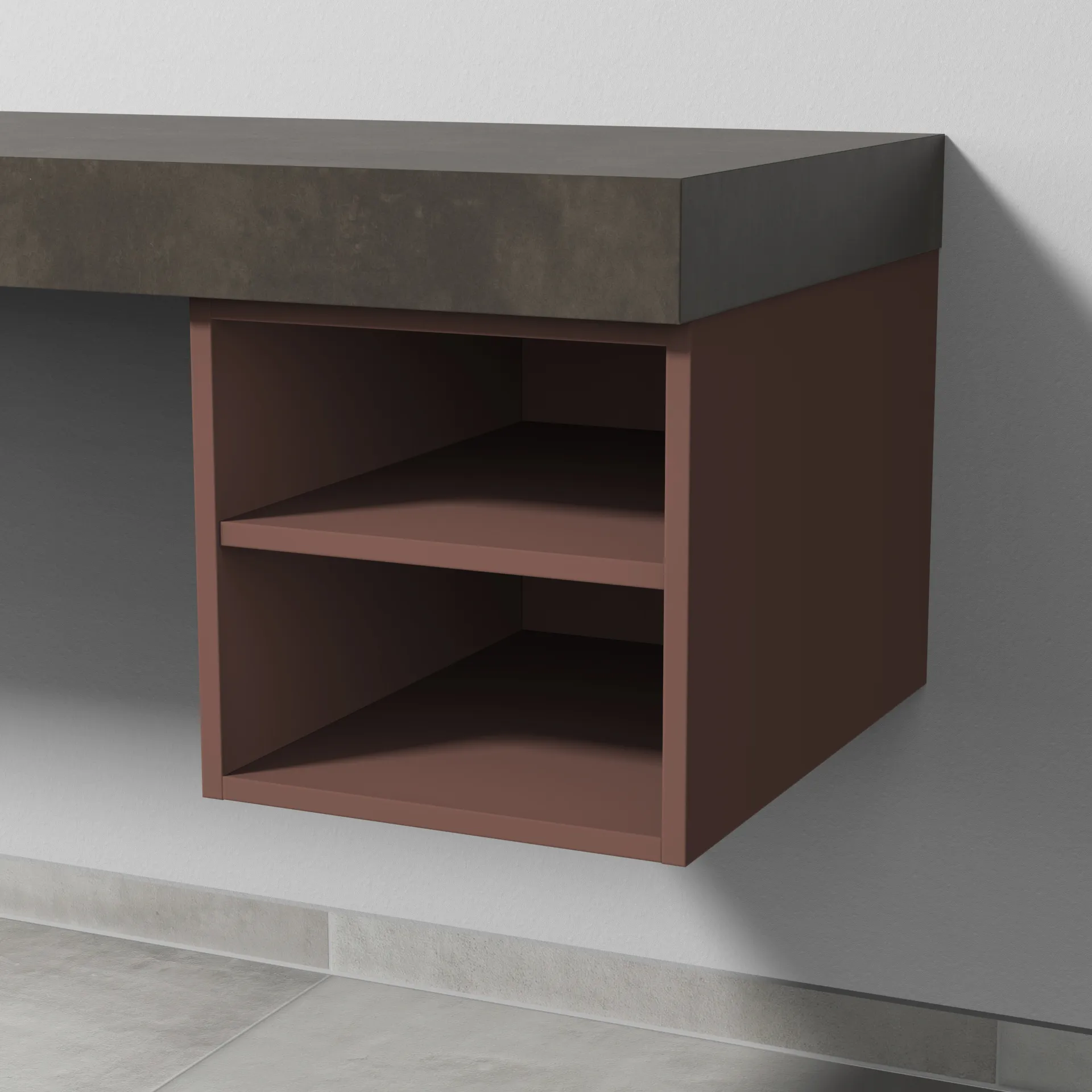 Sanipa Anbauregal „2morrow“ 350 × 340 × 498 mm in Wine-Red