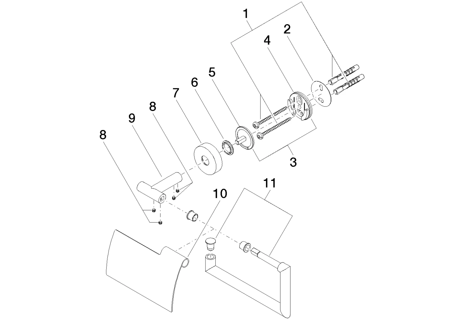 Dornbracht Papierrollenhalter mit Deckel SERIENSPEZIFISCH Bronze gebürstet Dornbracht Papierrollenhalter mit Deckel SERIENSPEZIFISCH Bronze gebürstet