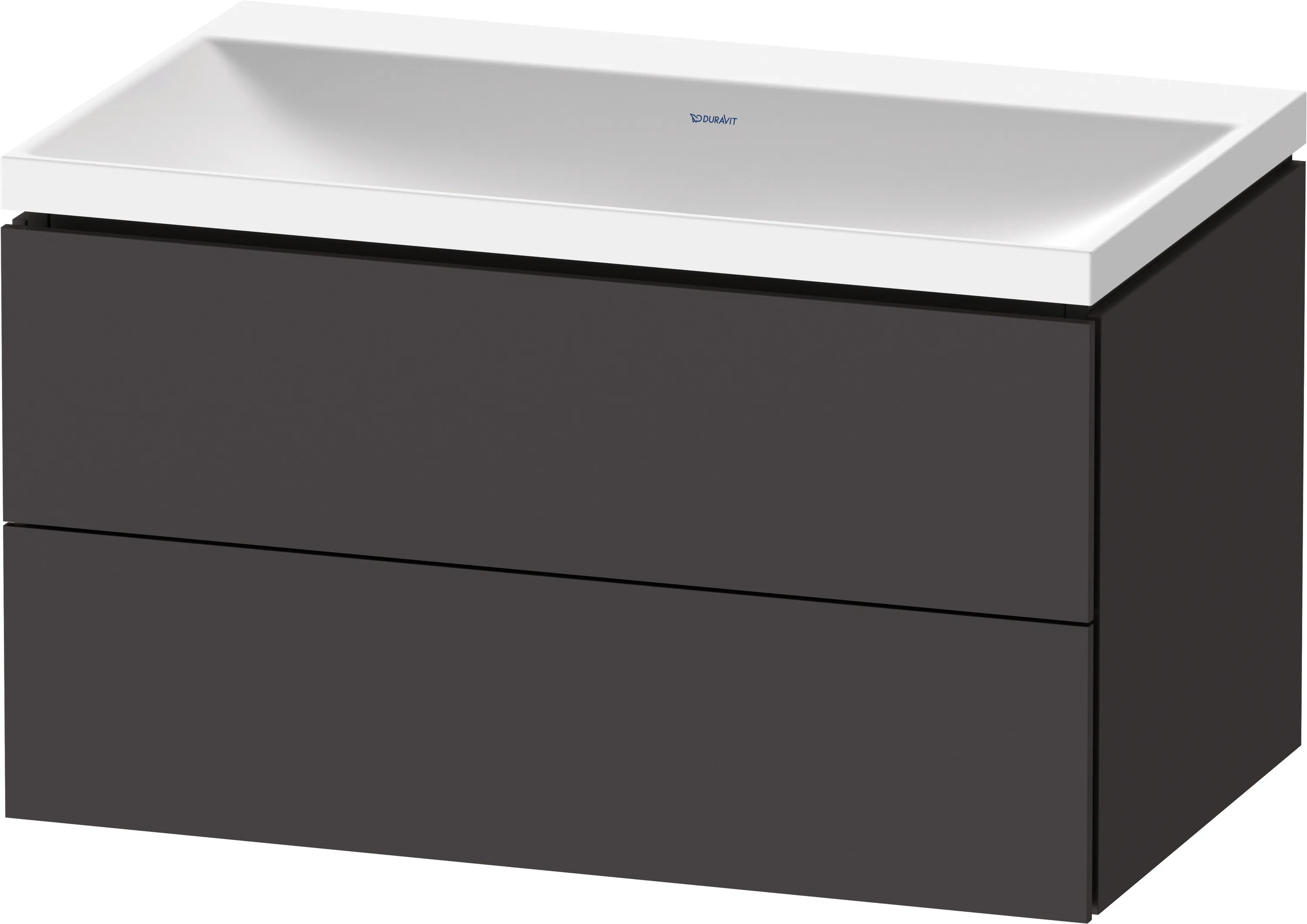 Duravit Möbelset c-shaped Set wandhängend wandhängend „L-Cube“ 80 × 48 × 48 cm Graphit Supermatt