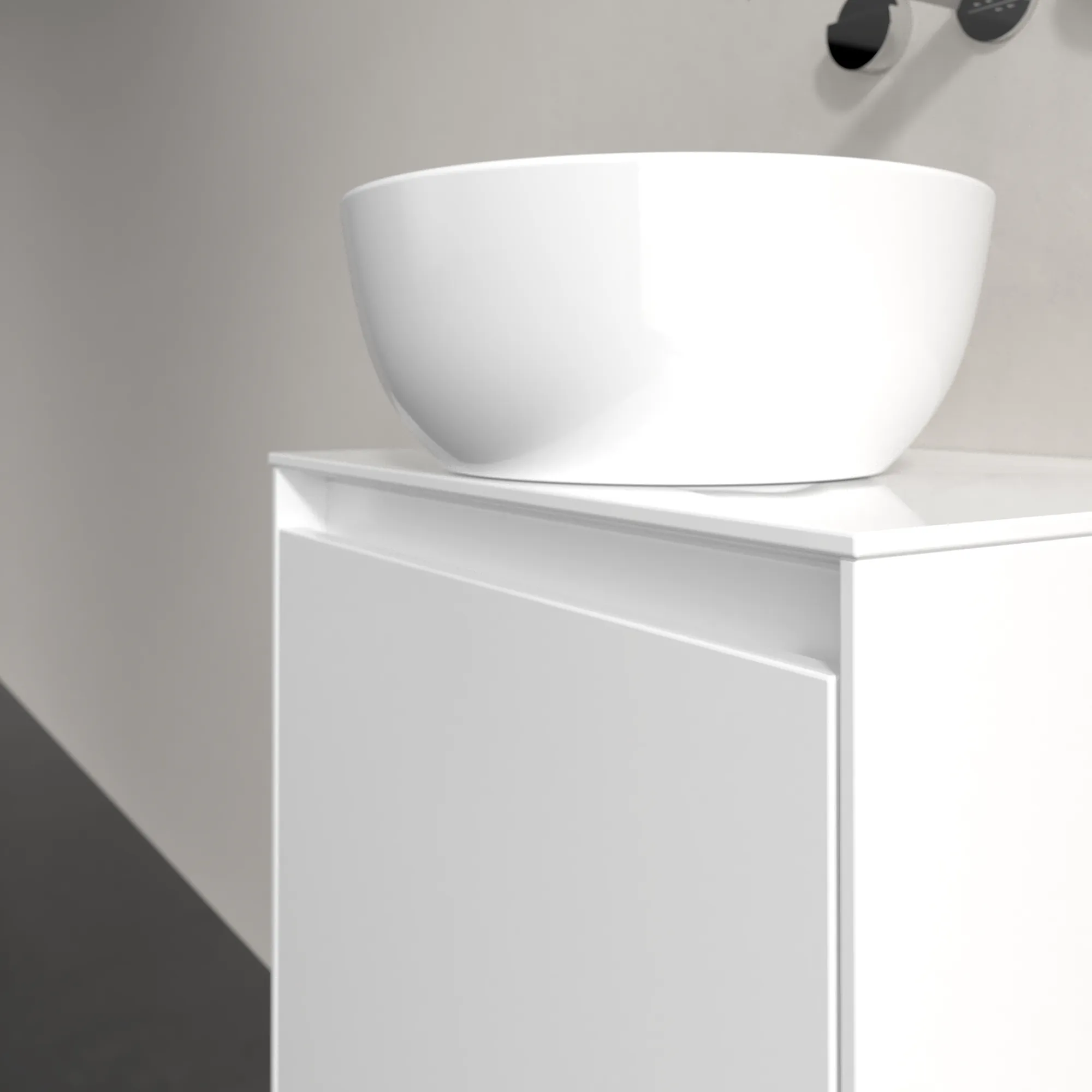 Villeroy & Boch Waschtischunterschrank „Collaro“ 500 × 548 × 380 mm Glossy White, für Becken mittig, Anschlag links, ohne Beleuchtung
