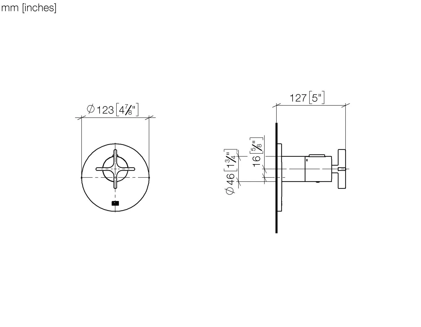 UP-Thermostat ohne Mengenregulierung VAIA Chrom 36503809