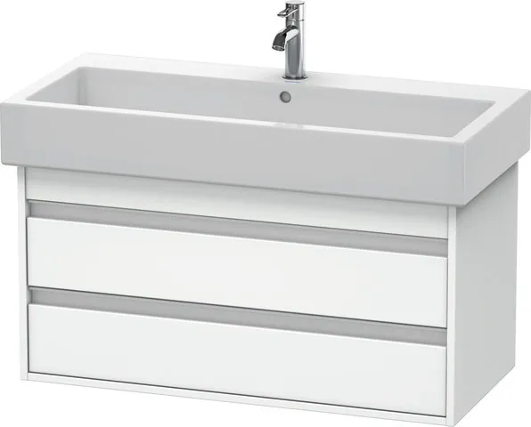 Duravit Waschtischunterschrank wandhängend „Ketho“ 95 × 48 × 44 cm Weiß Matt Duravit Waschtischunterschrank wandhängend „Ketho“ 95 × 48 × 44 cm Weiß Matt