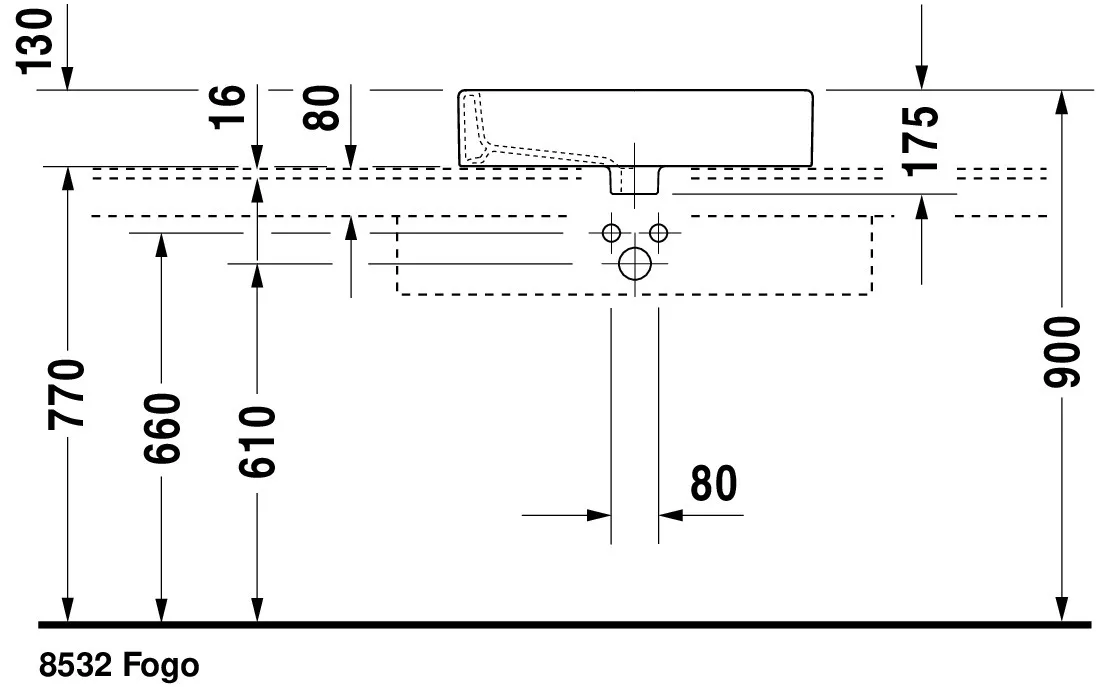 Aufsatzwaschtisch „Vero“, mit Überlauf, Hahnlochposition mittig Aufsatzwaschtisch „Vero“, mit Überlauf, Hahnlochposition mittig