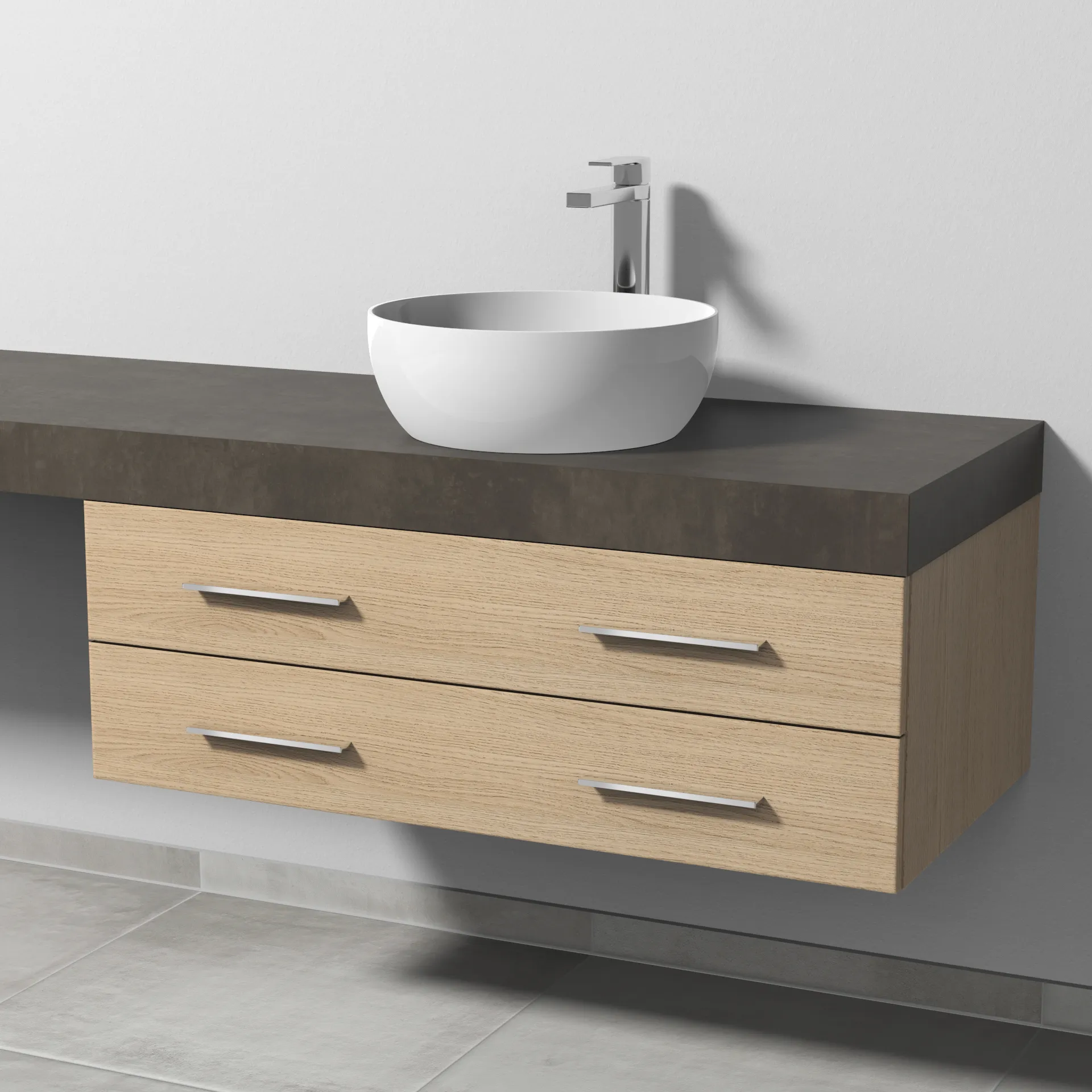 Sanipa Waschtischunterschrank „2morrow“ 1000 × 340 × 520 mm in Eiche Nordic Sanipa Waschtischunterschrank „2morrow“ 1000 × 340 × 520 mm in Eiche Nordic