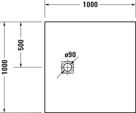 Duravit quadrat Duschwanne „Sustano“ 100 × 100 cm in Hellgrau Matt