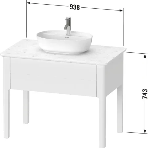 Duravit Waschtischunterschrank bodenstehend „Luv“ 93,8 × 74,3 × 57 cm Taupe Seidenmatt Duravit Waschtischunterschrank bodenstehend „Luv“ 93,8 × 74,3 × 57 cm Taupe Seidenmatt