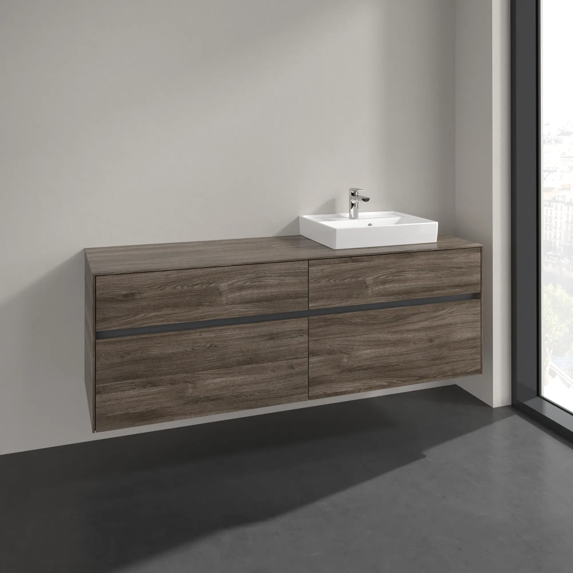Villeroy & Boch Collaro Waschbeckenunterschrank 1600x548x500mm Stone Oak