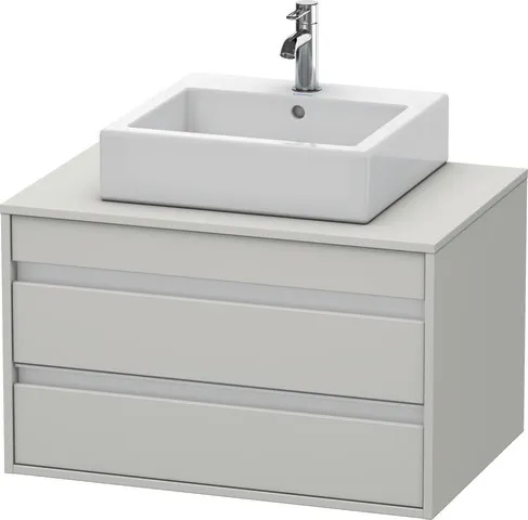 Duravit Waschtischunterschrank wandhängend „Ketho“ 80 × 49,6 × 55 cm Betongrau Matt Duravit Waschtischunterschrank wandhängend „Ketho“ 80 × 49,6 × 55 cm Betongrau Matt