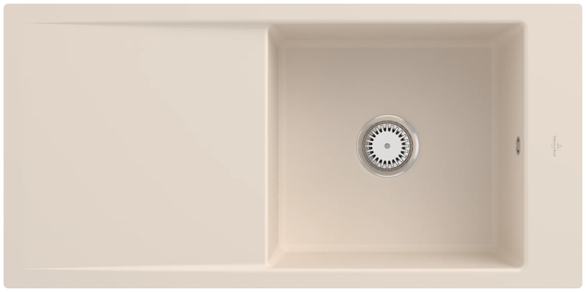 Villeroy & Boch Timeline 60 Flat flächenbündige Spüle Ivory CeramicPlus 965x475mm