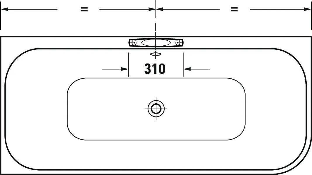 Duravit Badewannengriff 792804 31,1 cm in chrom