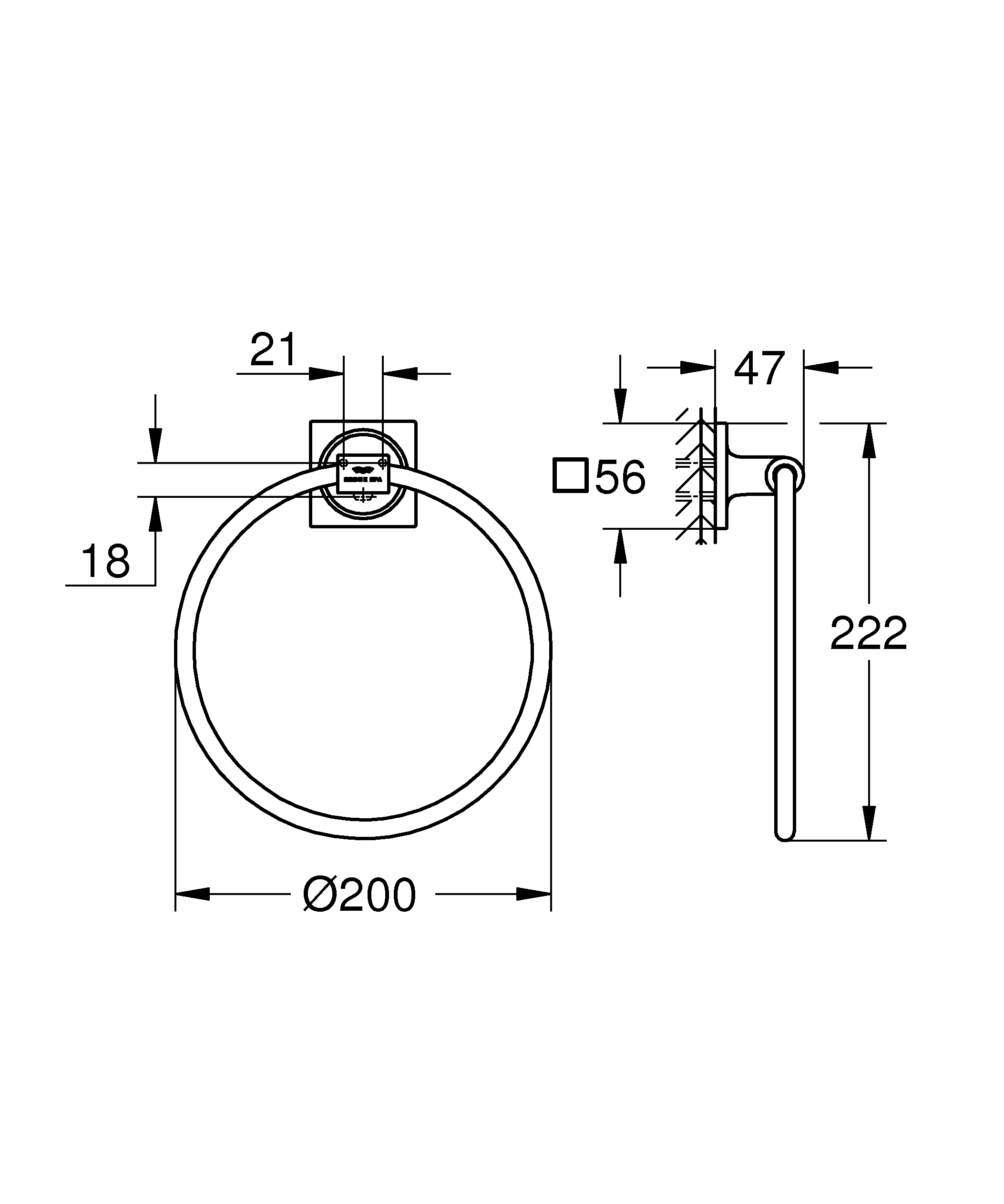 Handtuchring Allure 40339, chrom