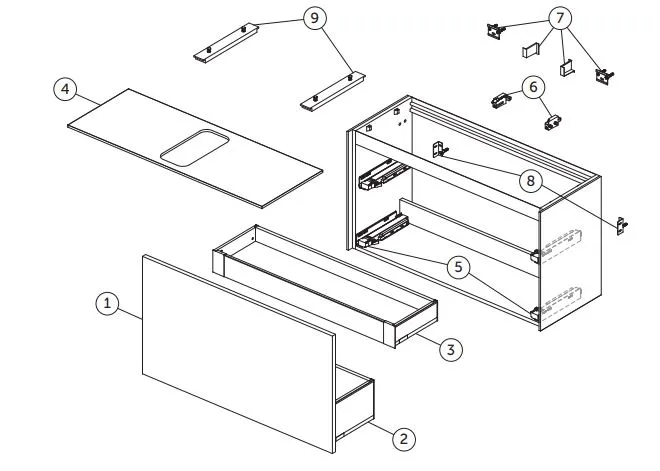 Ideal Standard Waschtischunterschrank „Conca“ 100 × 54 × 37,3 cm Anthrazit matt lackiert Ideal Standard Waschtischunterschrank „Conca“ 100 × 54 × 37,3 cm Anthrazit matt lackiert